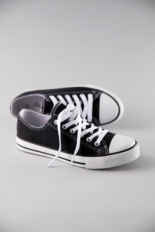 Aniston SHOES Sneaker Freizeitschuh, Sneaker mit klassischen umlaufenden schwarzen Streifen