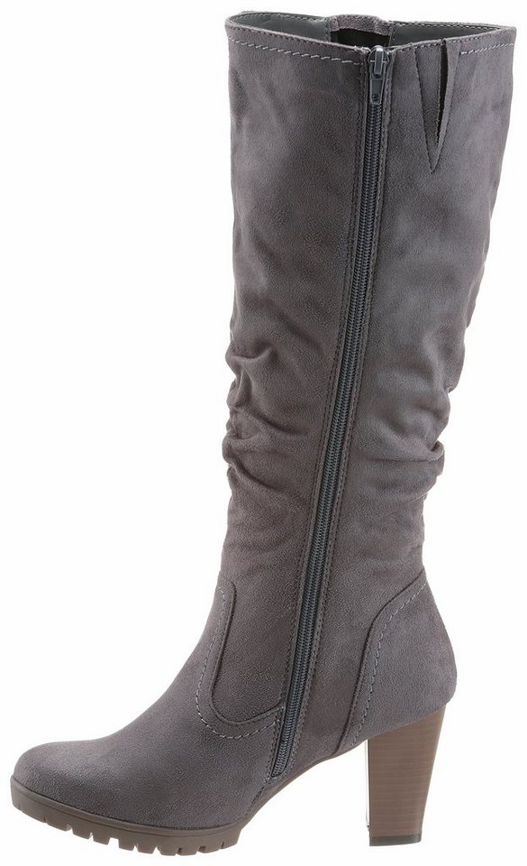 Aniston SHOES Stiefel mit Raffungen am slouchy Schaft - NEUE KOLLEKTION