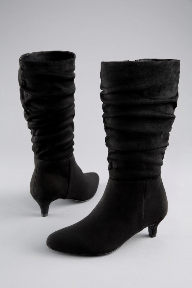 Aniston SHOES Stiefel mit Raffungen am slouchy Schaft - NEUE KOLLEKTION (schwarz)