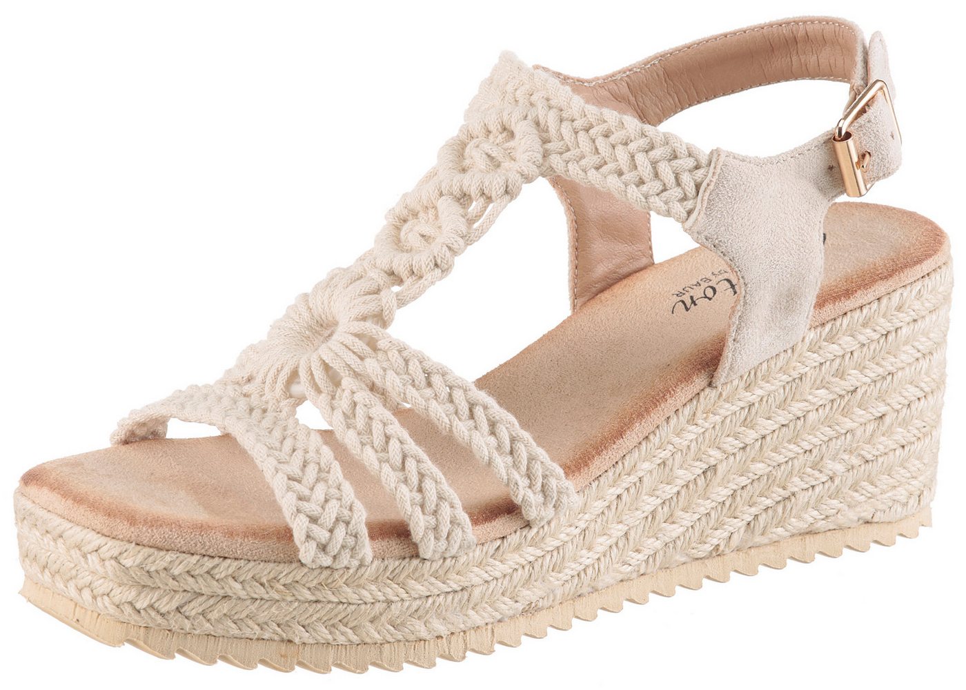 Aniston SHOES Keilsandalette Sommerschuh, Urlaubsschuh, Ethno-Look - NEUE KOLLEKTION