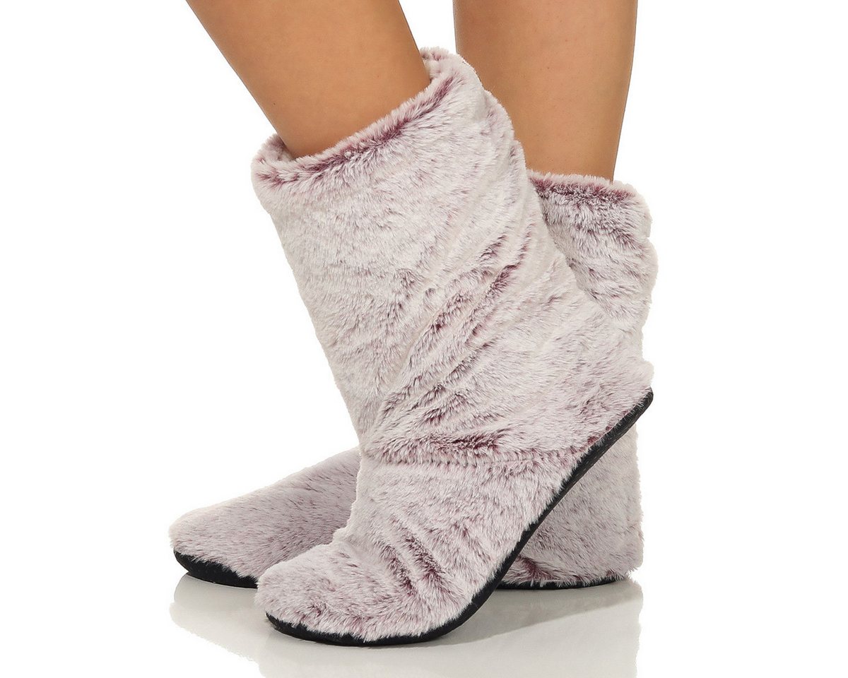 Antonio Damen Hausschuhe 499 39-42 Bordo Hüttenschuhe