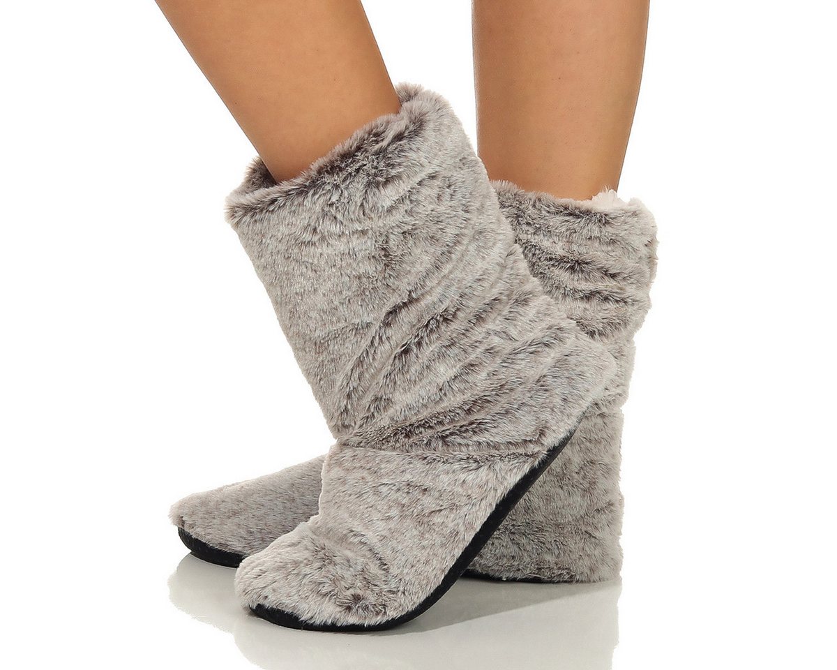 Antonio Damen Hausschuhe 499 35-38 Grau Hüttenschuhe