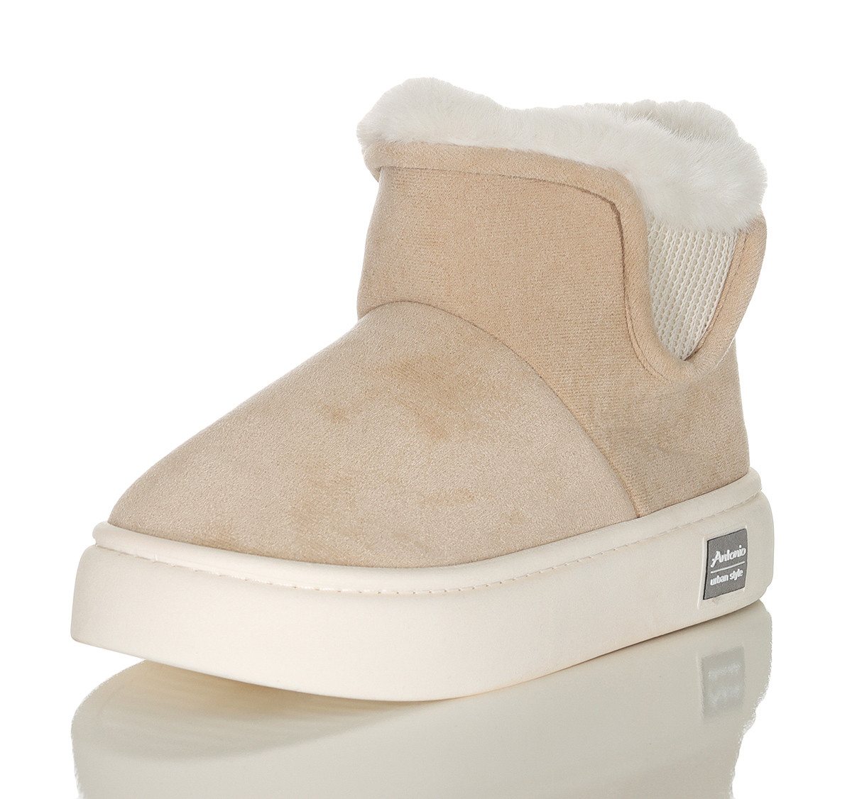 Antonio Damen Hausschuhe 804 36-37 Beige Hüttenschuhe