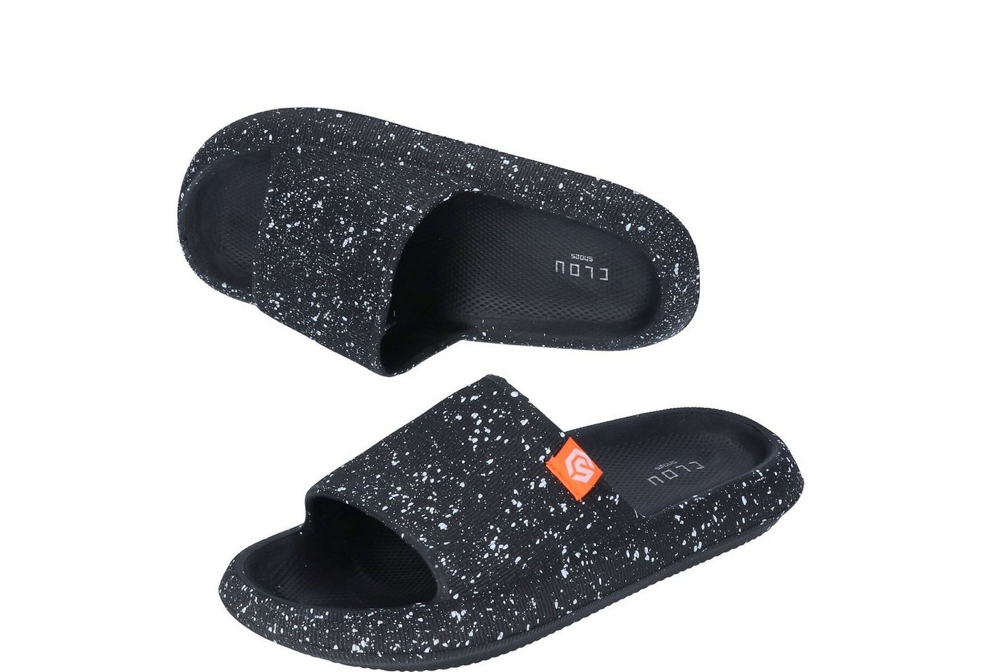 Antonio Damen Slipper "Clou" Dots Größe 36/37 schwarz Hausschuh