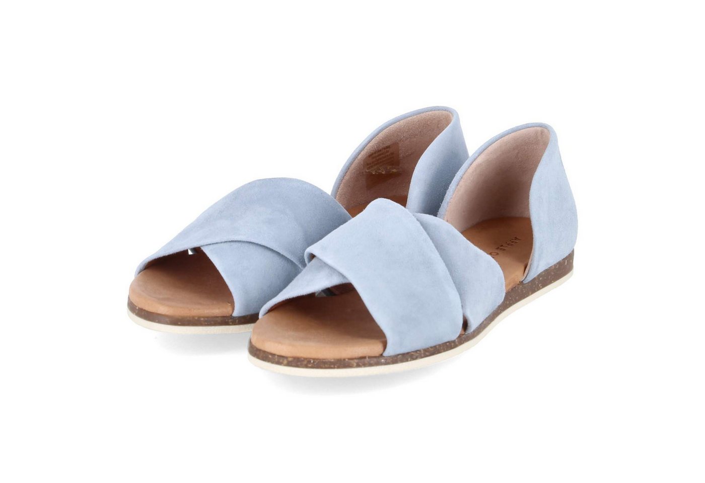 Apple of Eden CHIUSI 78 celeste Damen Rauleder blue Sandalette