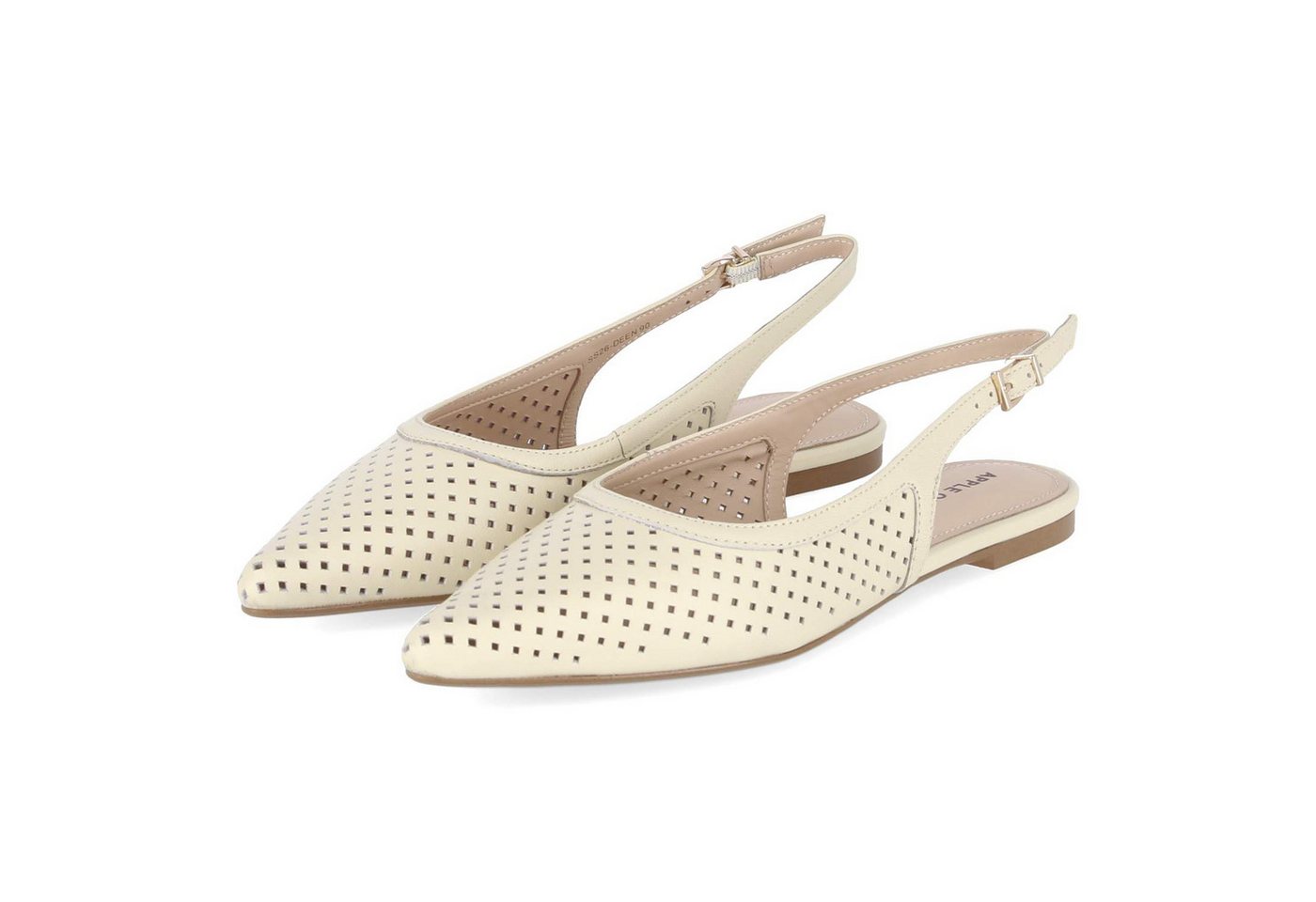 Apple of Eden DEEN 90 baunilha Damen Glattleder gelb Slingpumps