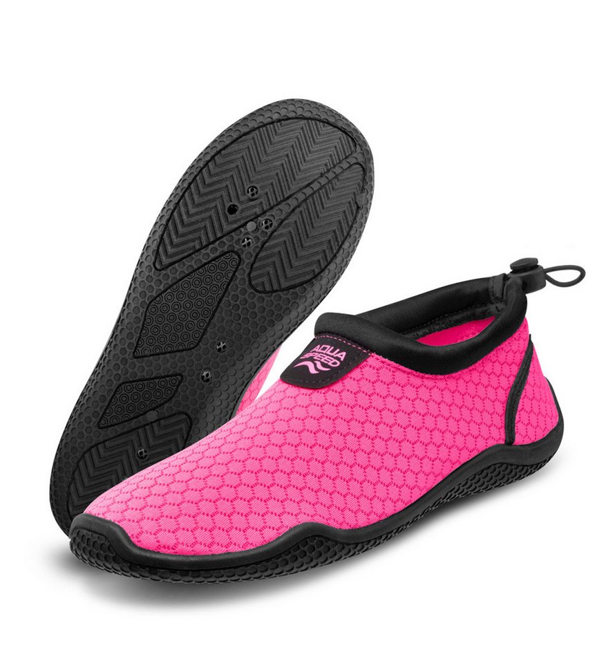 Aqua Speed 30 Aqua Shoe bequeme Aqua Schuhe mit Handtuch – für Strand & Thermen Wasserschuh (Rutschfeste Badeschuhe für Schwimmkurs, Urlaub & Spielplatz) Allround-Badeschuhe – Inkl. Handtuch für jede Gelegenheit