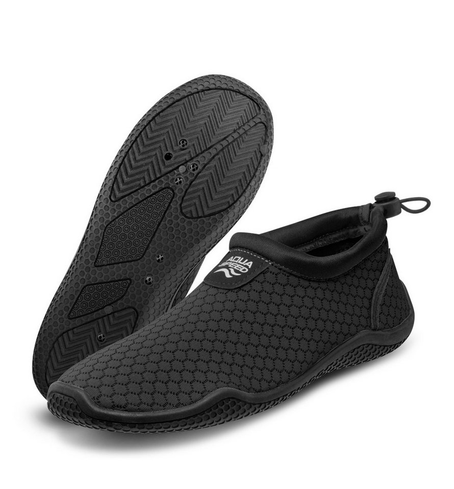 Aqua Speed 30 Aqua Shoe flexible Strandschuhe mit Barfußfeeling für Alltag Wasserschuh (Strandschuhe mit Profilsohle – bequem, sicher & schnelltrocknend) Schnelltrocknend & weich – Mikrofaserhandtuch inklusive