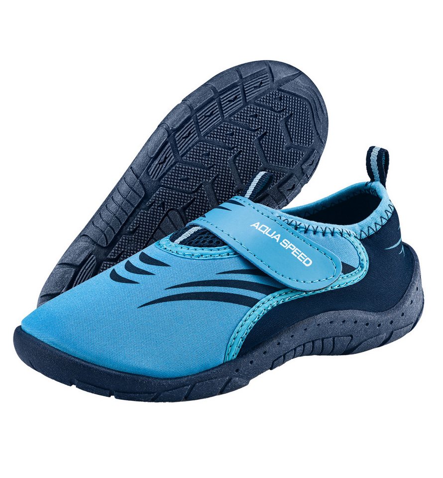 Aqua Speed Barfuß tragbare Strandschuhe Kinder Gr. 32 – mit starkem Halt Wasserschuh (Einsteiger-Wasserschuhe für Kids – leicht & günstig) Griffig & weich gepolstert – Schützt die Füße beim Laufen