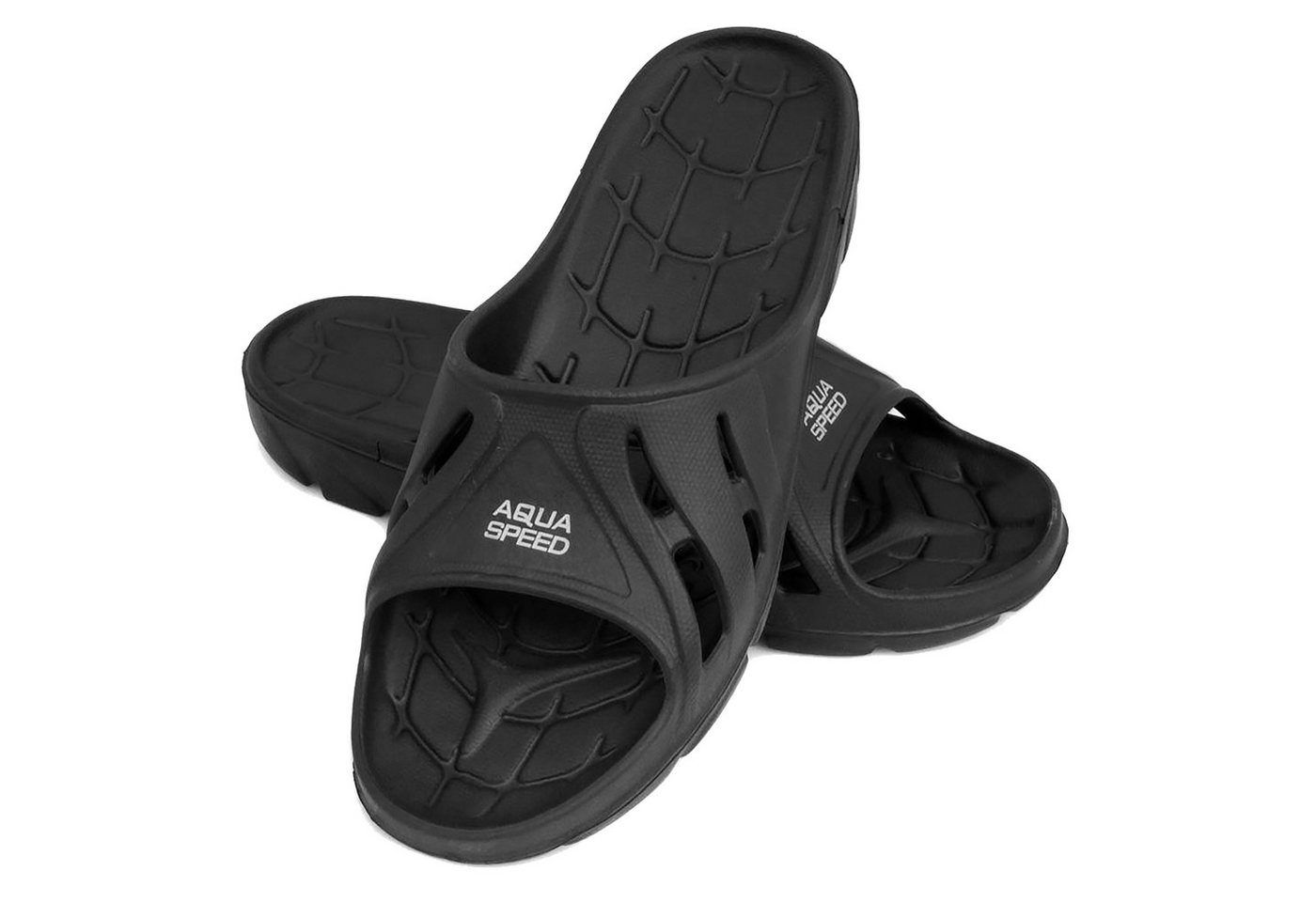 Aqua Speed Badelatschen ALABAMA Herren + Mikrofaserhandtuch Badepantolette