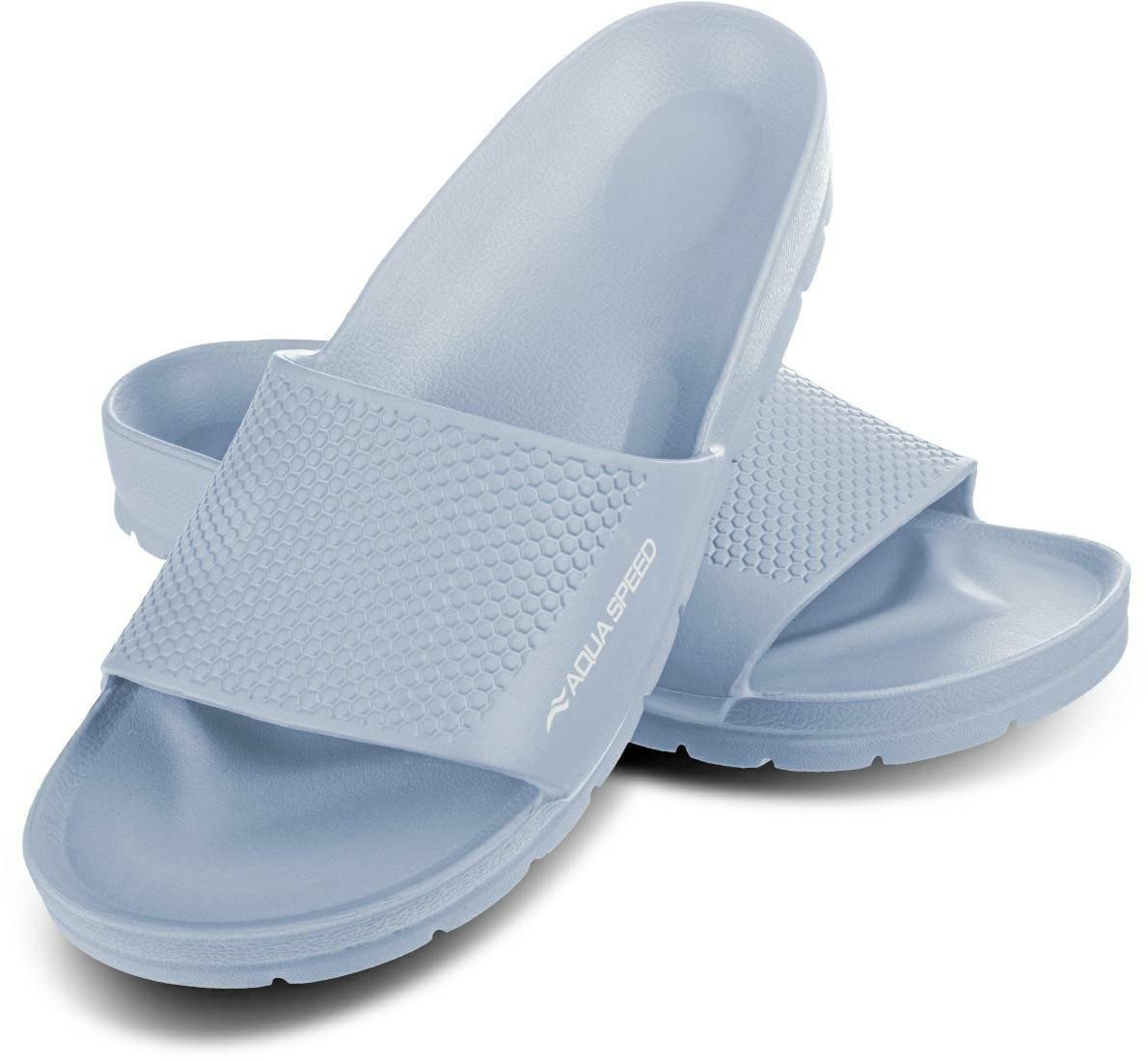 Aqua Speed Badelatschen OSLO + kl. Fasertuch Damen und Herren Duschsandalen Badepantolette