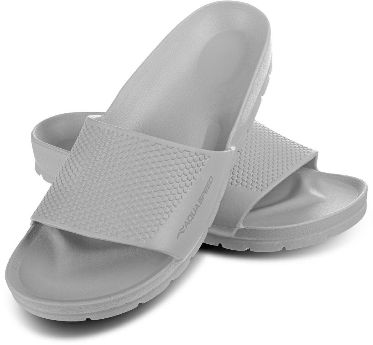 Aqua Speed Badelatschen OSLO + kl. Fasertuch Damen und Herren Duschsandalen Badepantolette