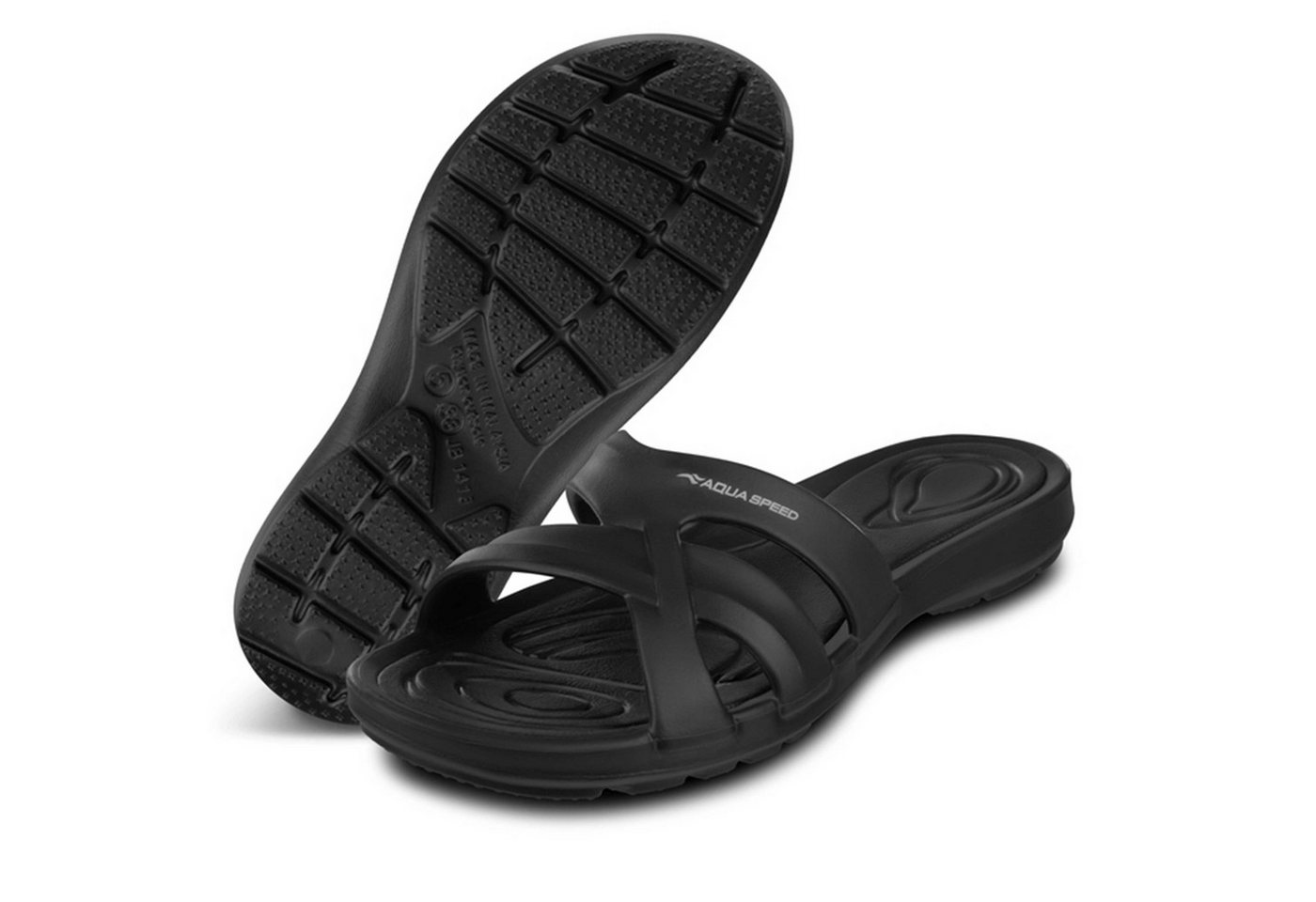 Aqua Speed Alltagspause auf Schritt & Tritt – Wellness pur Gr. 37 Badepantolette (Relaxschuhe mit Mikrofaser – Wohlfühlen bei jedem Schritt) Bequemer Sitz – Passt sich der Fußform individuell an