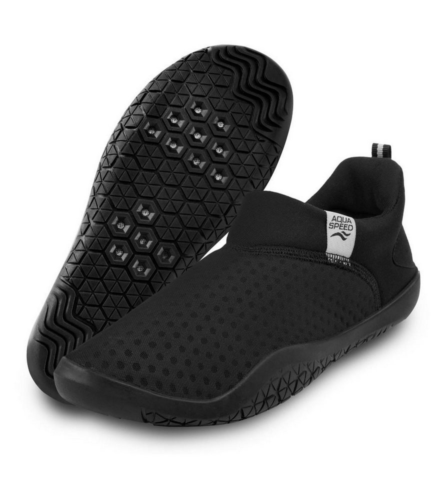 Aqua Speed Lagarto Badeschuhe Gr. 42 – Für Pool & Sauna im Set Wasserschuh (Leichte Aqua Schuhe mit Komfort – Für Sauna, Reise & Pool) Praktisch & hochwertig – Aqua Schuhe + Tuch im Set