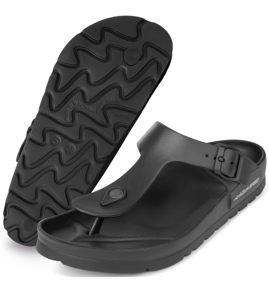 Aqua Speed MONACO Zehentrenner Damen und Herren Badesandalen Badezehentrenner