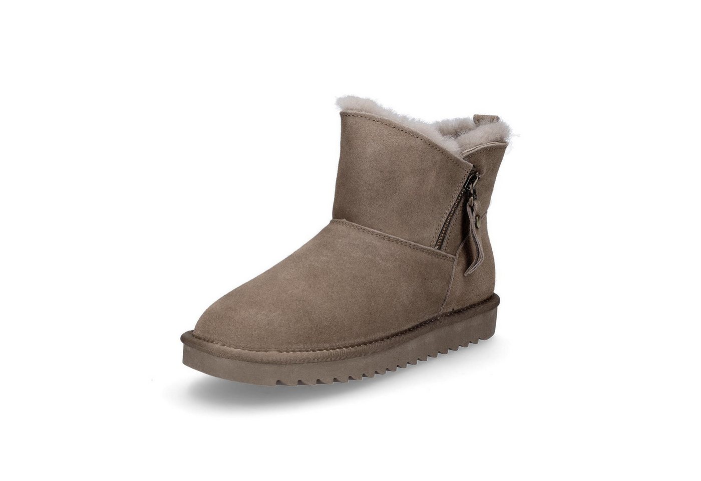 Ara Damen Leder Boot taupe Ankleboots