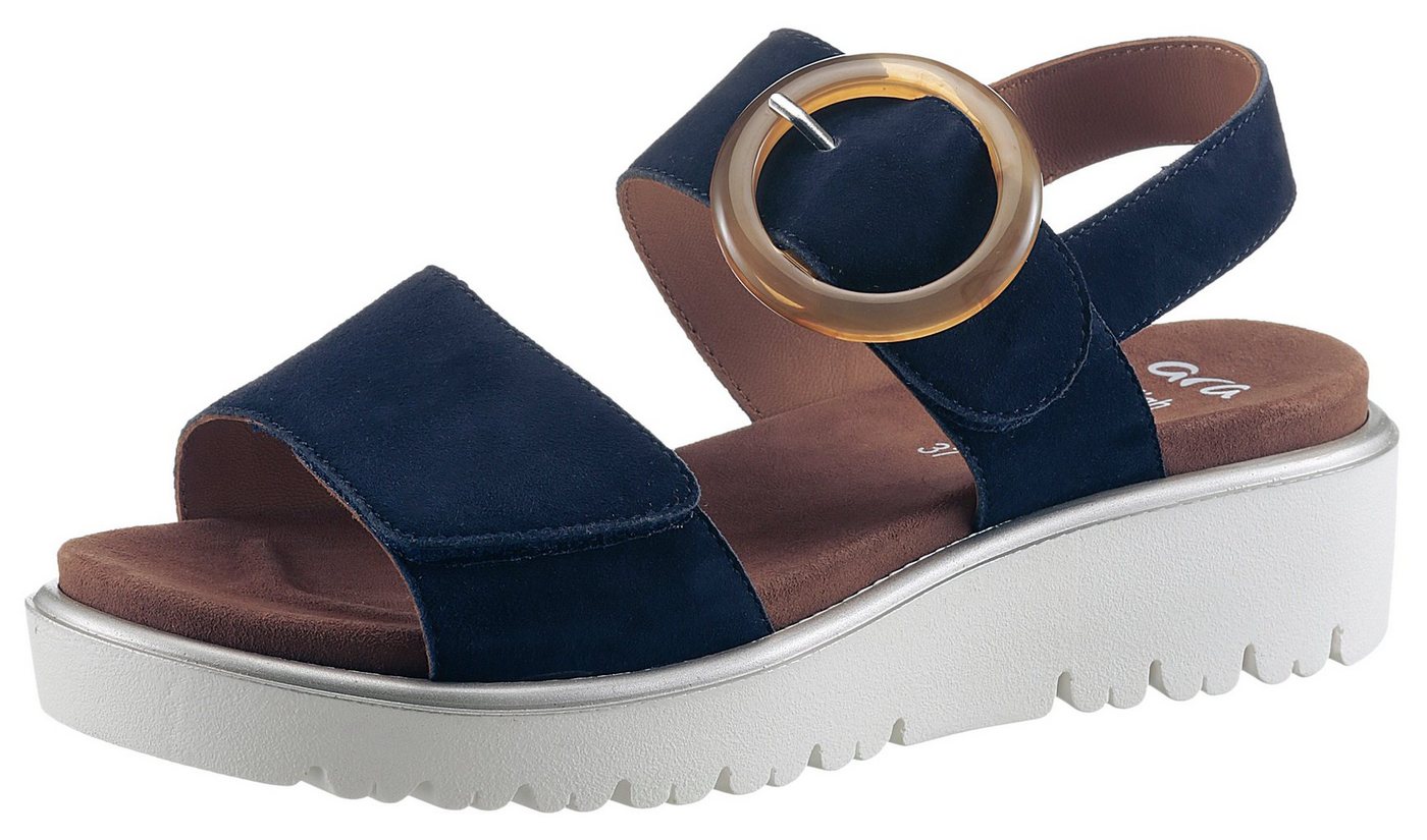 Ara BILBAO Sandale Keilsandale, Plateausandale mit Klettverschlüssen, G-Weite