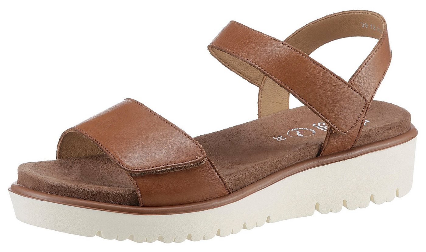 Ara BILBAO Keilsandalette, Sommerschuh, Sandale, Keilabsatz, Klett, Weite G (weit) (braun)