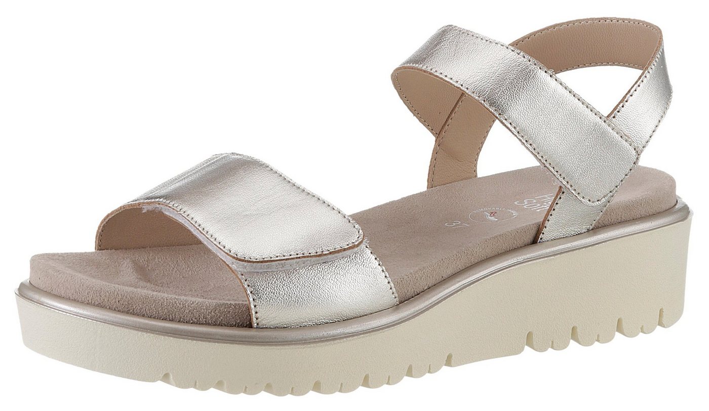 Ara BILBAO Keilsandalette, Sommerschuh, Sandale, Keilabsatz, Klett, Weite G (weit)