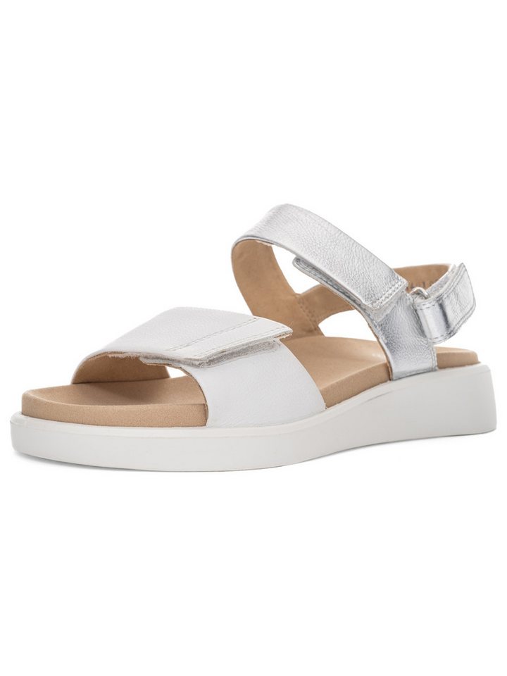 Ara Damen Sandale Madeira Keilsandalette (weiß/silber)