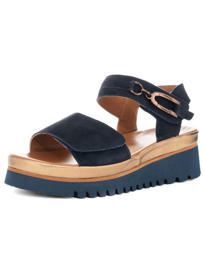 Ara Damen Sandale Tibet Keilsandalette (blau)
