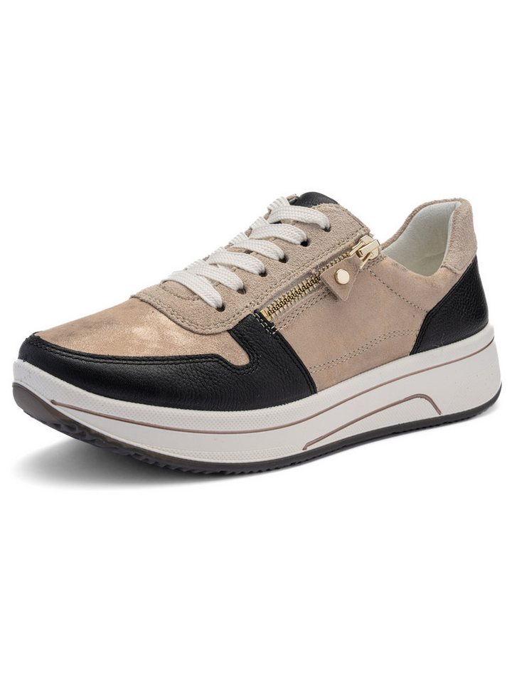 Ara Damen Sneaker Sapporo Sneaker (beige/schwarz)