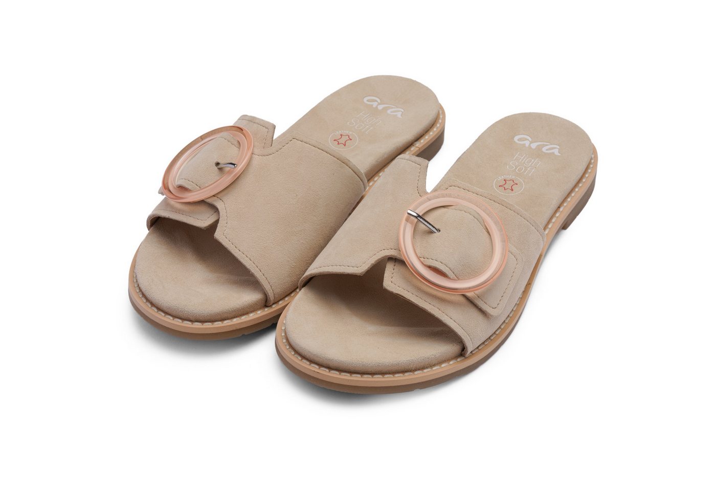 Ara ELBA Pantolette Sommerschuh, Schlupfschuh mit Zierschnalle, in Weite G (weit)