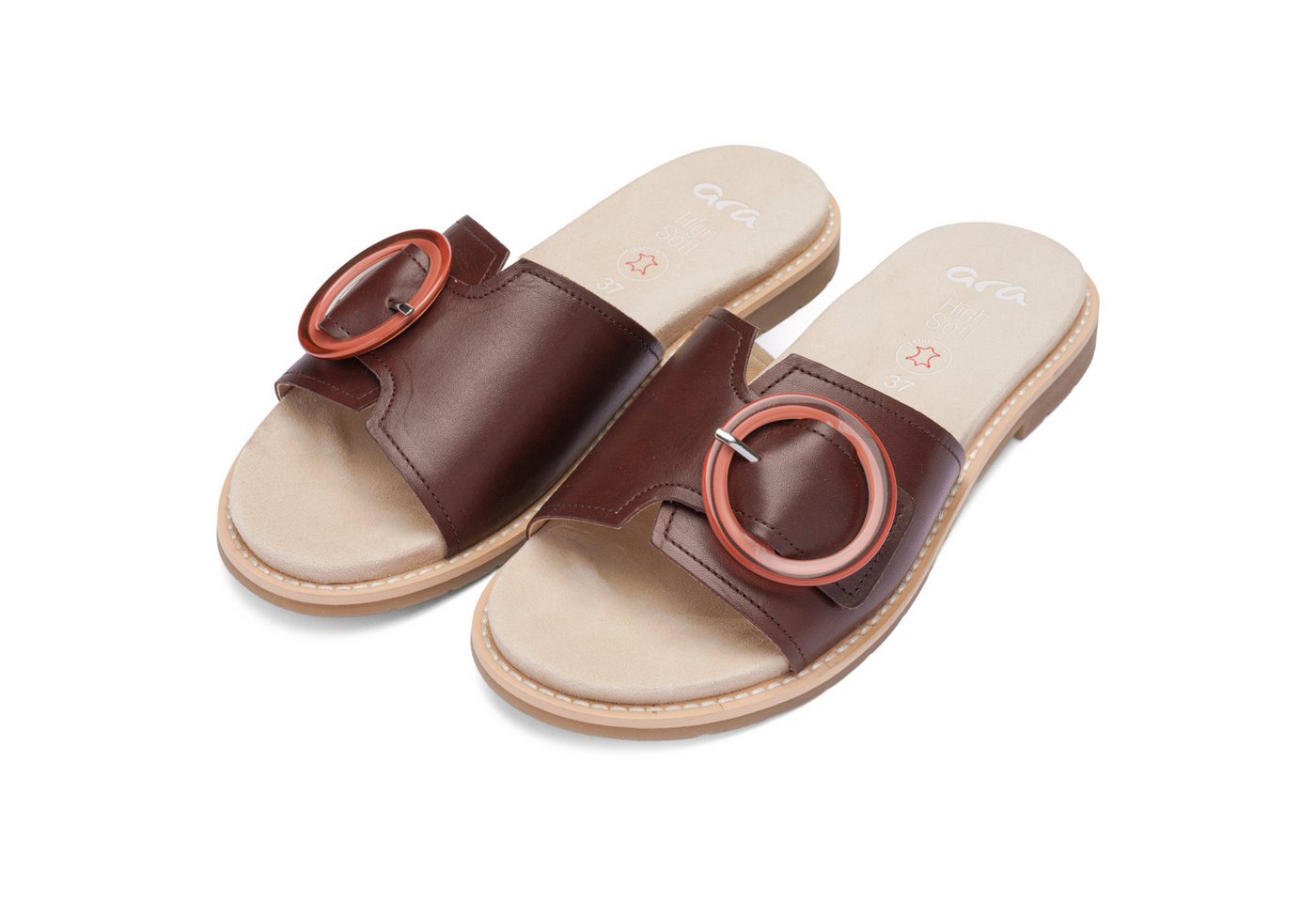 Ara ELBA Pantolette Sommerschuh, Schlupfschuh mit Zierschnalle, in Weite G (weit)
