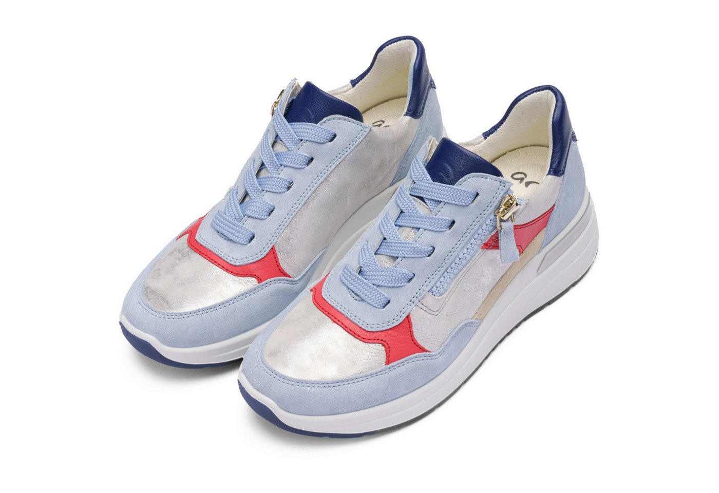 Ara GARDA Keilsneaker, Plateausneaker, Keilsneaker mit Wechselfußbett in H-Weite (blau)