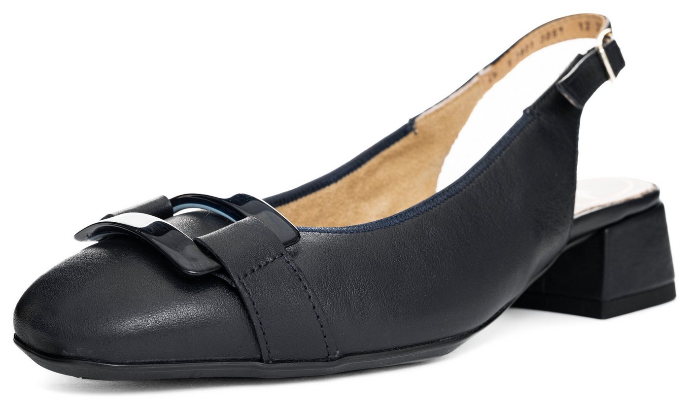 Ara GRAZ Slingpumps, Sling Pumps, Festtagssschuh mit Blockabsatz, H-Weite (blau)