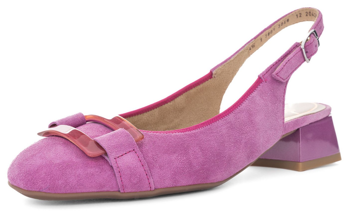 Ara GRAZ Slingpumps, Sling Pumps, Festtagssschuh mit Blockabsatz, H-Weite (orchidee)