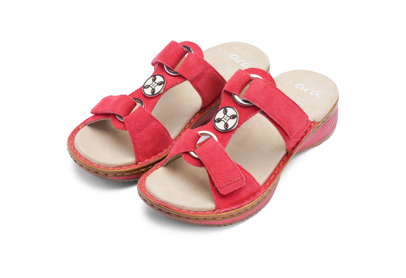 Ara HAWAII Pantolette, Keilabsatz, Sommerschuh, Schlupfschuh mit Schmuckelement
