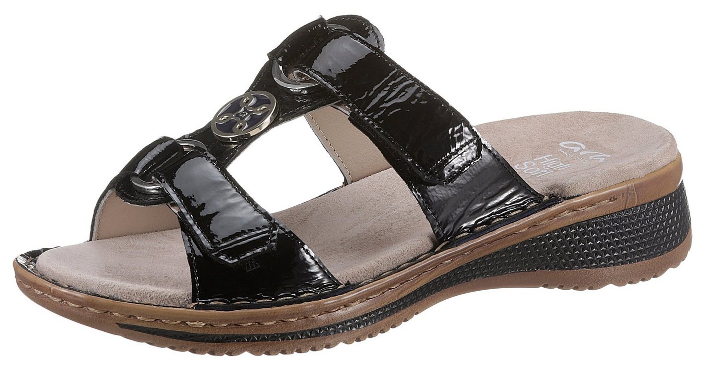 Ara HAWAII Pantolette, Keilabsatz, Sommerschuh, Schlupfschuh mit Schmuckelement