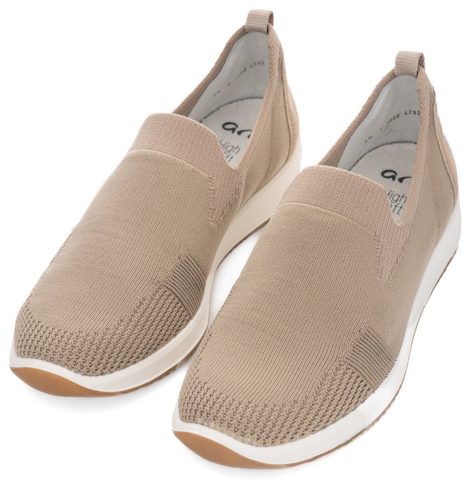 Ara LISSABON Slipper, Slip-On-Sneaker, Schlupfschuh, Komfortschuh in Weite G (beige)