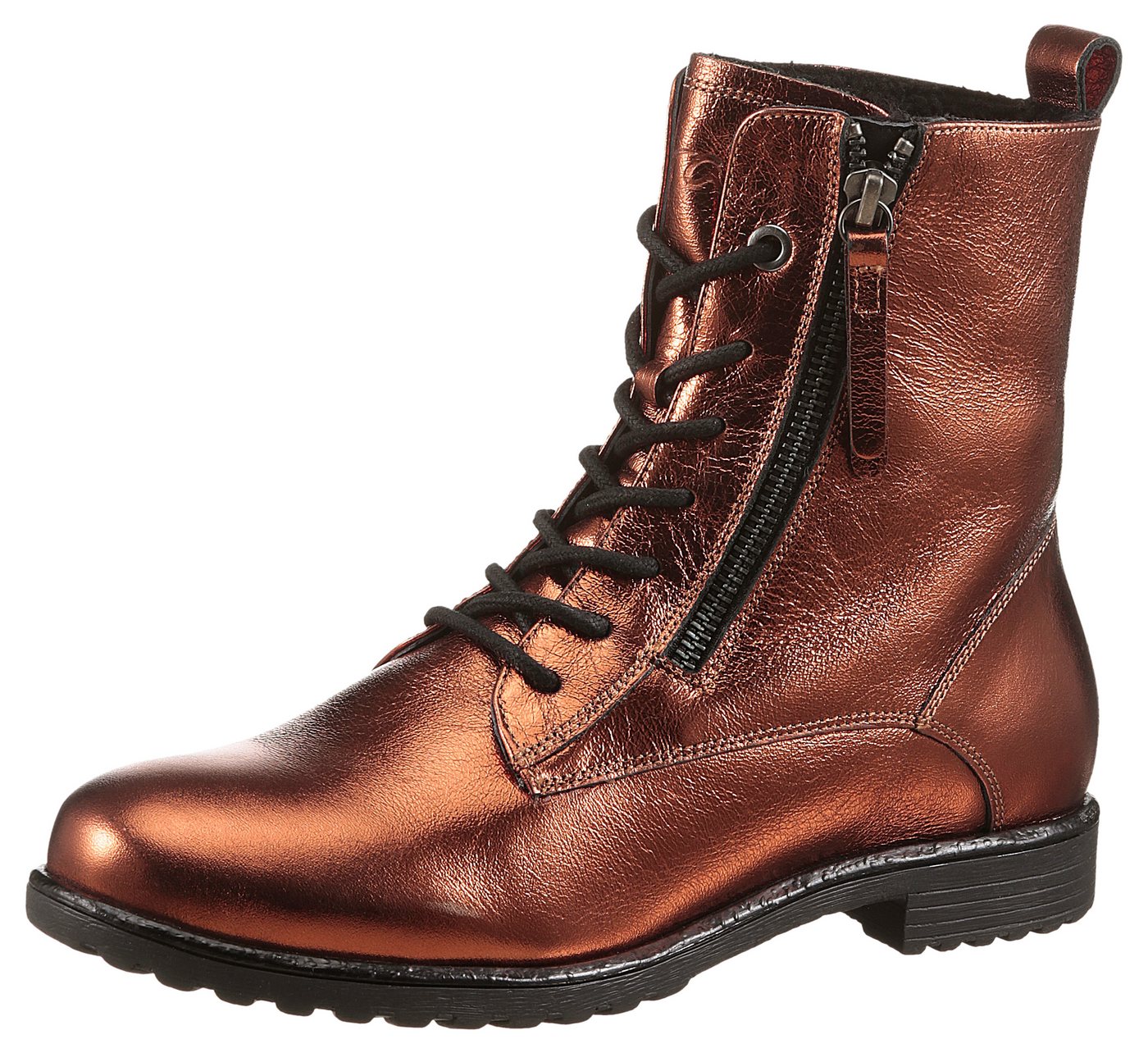 Ara LIVERPOOL Schnürboots Kurzstiefel, Biker Boots in Bequemweite G (weit)