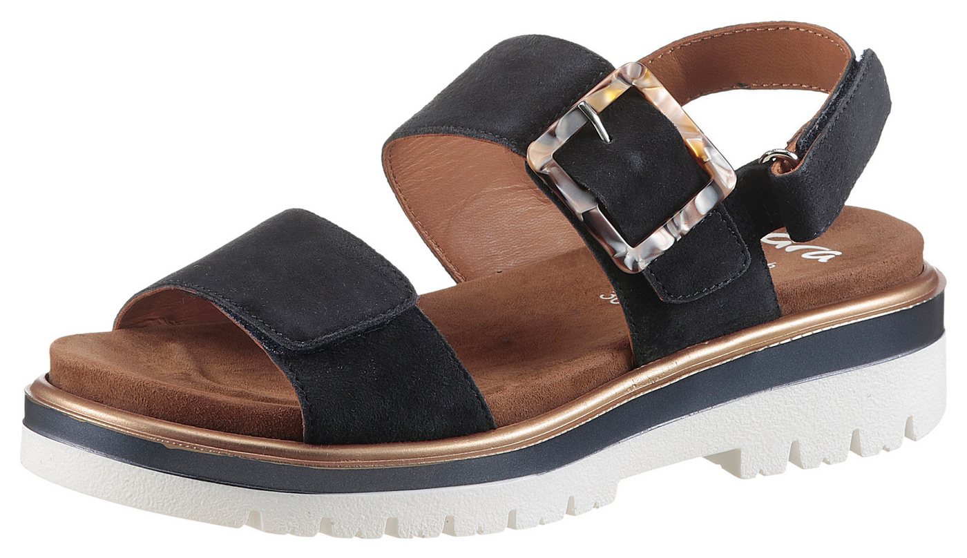 Ara MALAGA Plateausandaletten, Plateausandale, Klettschuh in Bequemweite G (weit)
