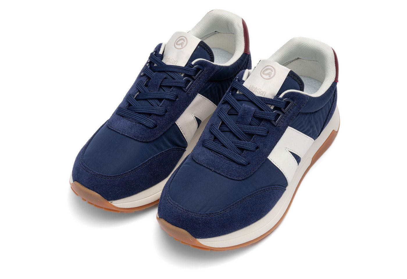 Ara MALIBU Sneaker Freizeitschuh, Halbschuh, Schnürschuh in Komfortweite H (sehr weit) (blau/weiß/rot)