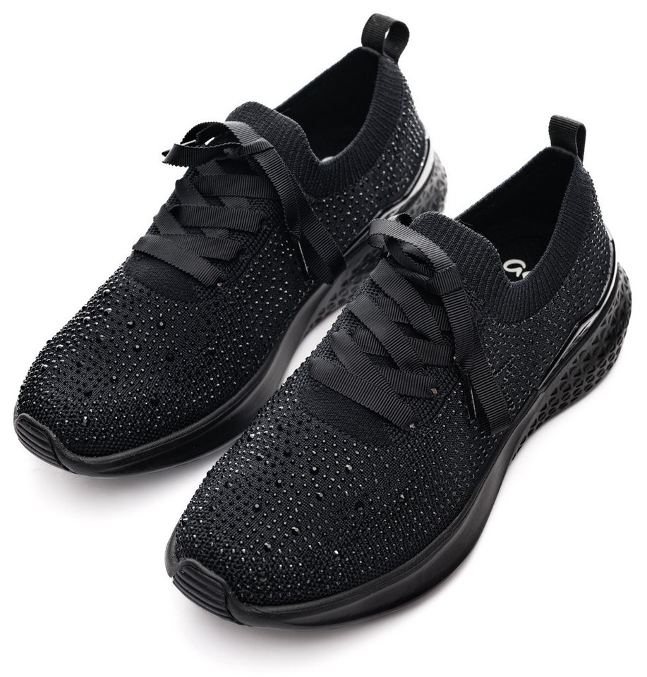 Ara MAYA Slip-On Sneaker, Schnürschuh, Slipper in Strickoptik, H-Weite