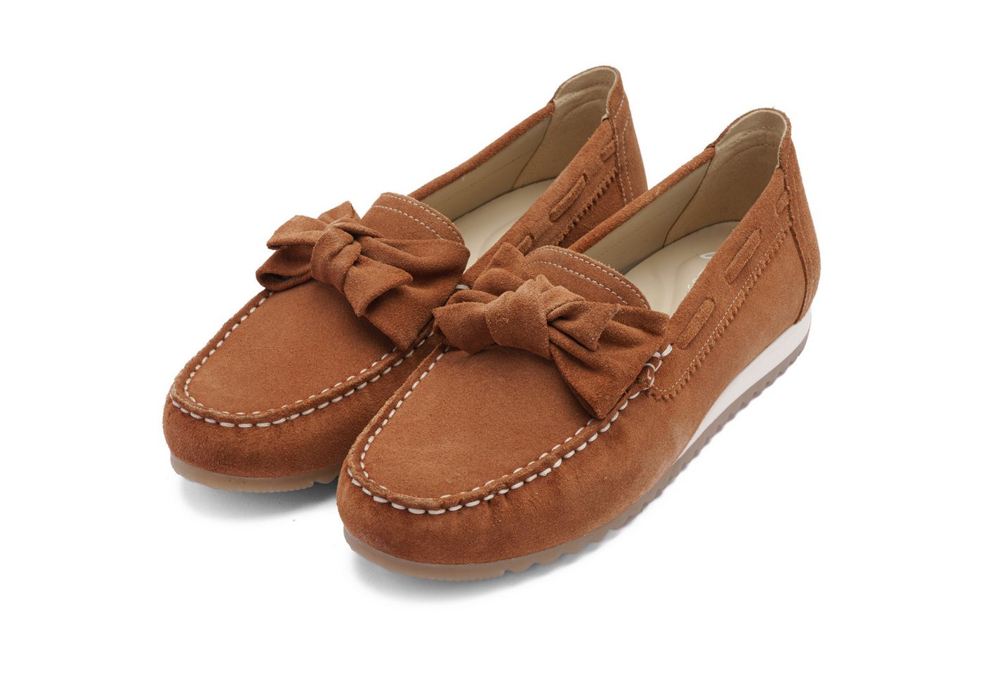 Ara NEW PORT Mokassin Schlupfschuh, Slipper mit Wechselfußbett, G-Weite (braun)
