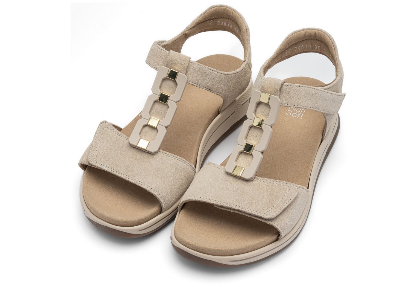 Ara OSAKA-S Keilsandalette Keilabsatz, Riemchensandale mit High Soft-Funktion, H-Weite