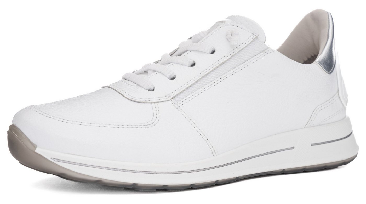 Ara OSAKA Slip-On Sneaker, Keilsneaker, Slipper mit Easy2Go-Einschlupf, H-Weite (silber/weiß)