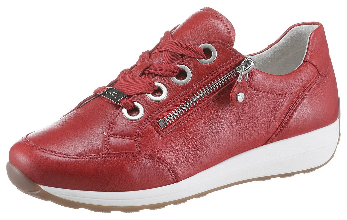 Ara OSAKA Sneaker Freizeitschuh, Halbschuh, Schnürschuh in bequemer Schuhweite G (rot)