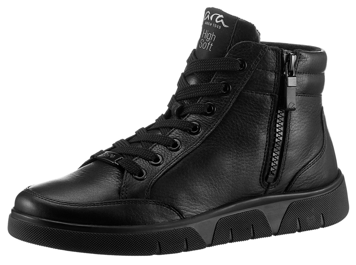 Ara ROM Schnürboots, Stiefelette, Bequemschuh mit Reißverschluss