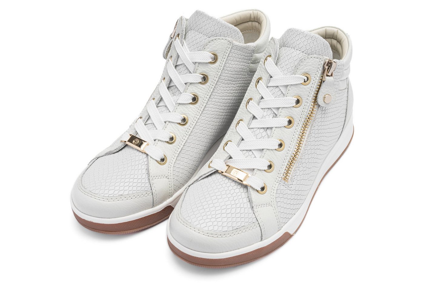 Ara ROM Sneaker, Freizeitschuh, High-Top-Sneaker, Schnürschuh in Schuhweite G (weit)
