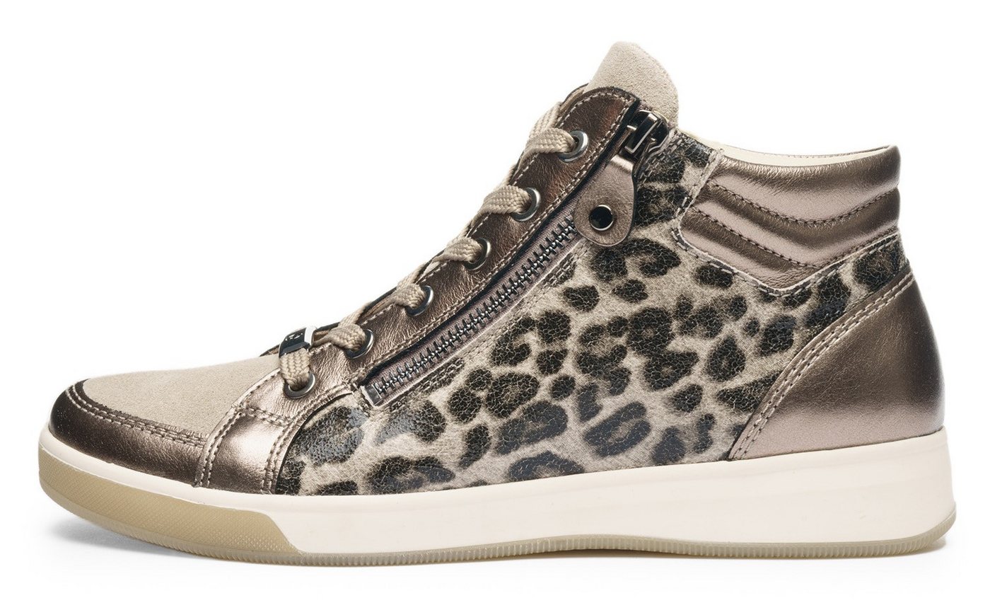 Ara ROM Sneakerboots Hightop Sneaker, Schnürboots in Bequemweite G (weit) (beige)