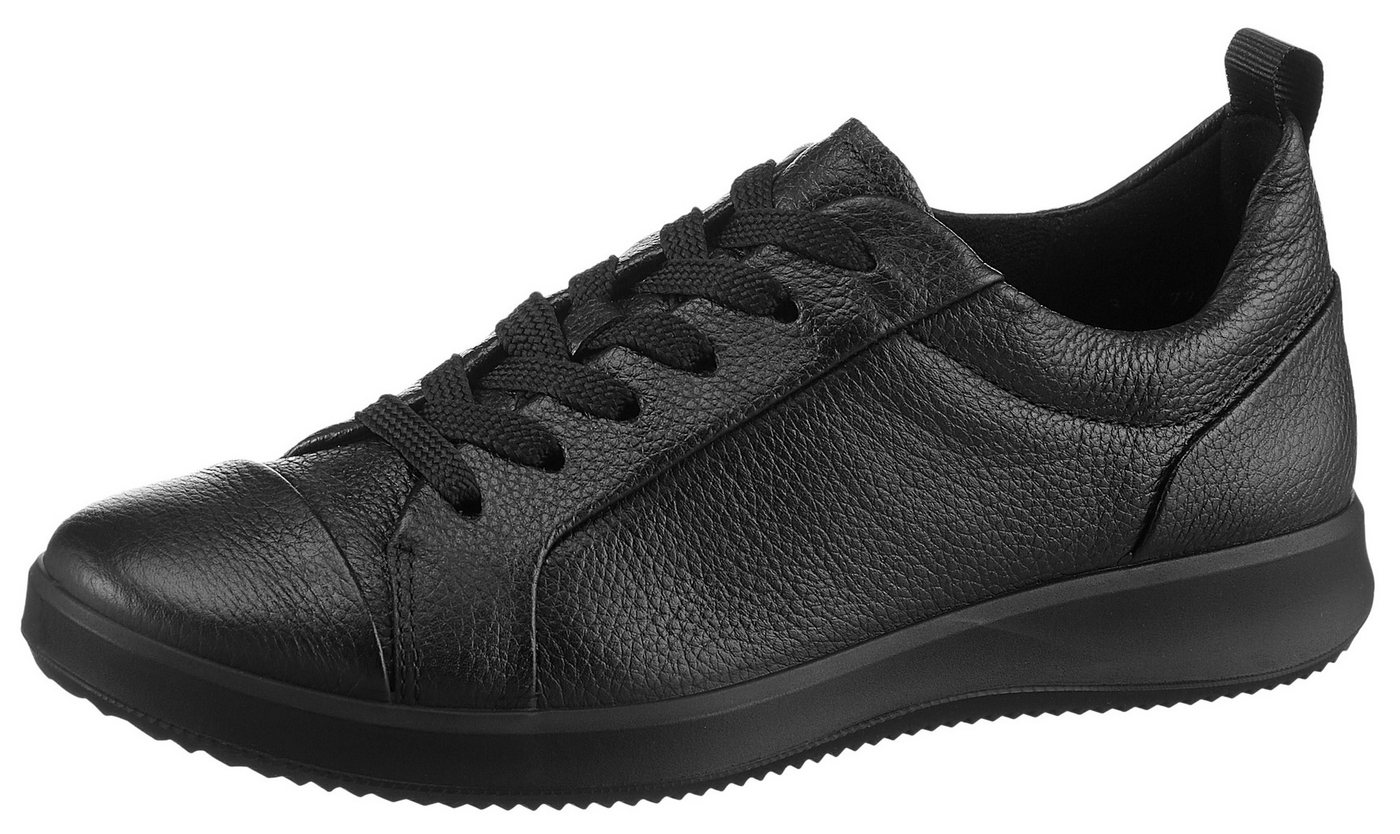Ara ROMA Sneaker, Freizeitschuh, Halbschuh, Schnürschuh mit High Soft Fußbett, G-Weite (schwarz)