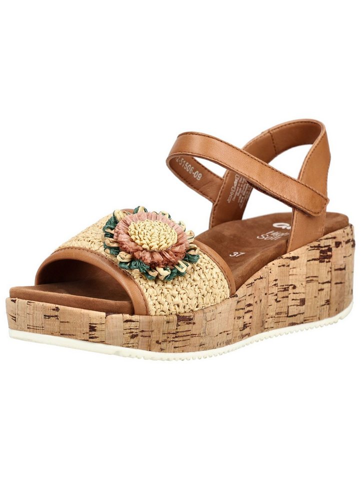 Ara Sandalen Glattleder Keilsandalette (braun)