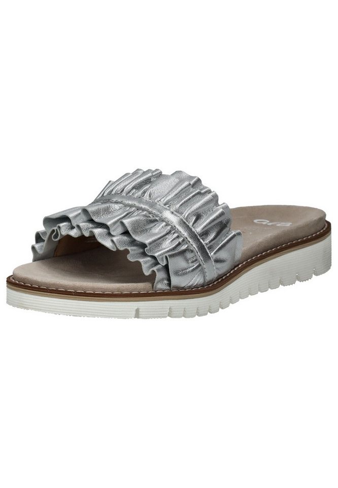 Ara Sandalen Leder Pantolette (silber)
