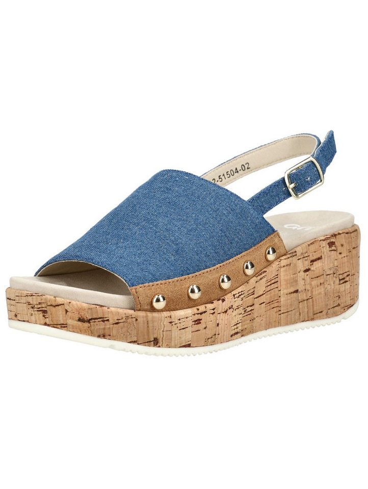 Ara Sandalen Leder/Textil Keilsandalette