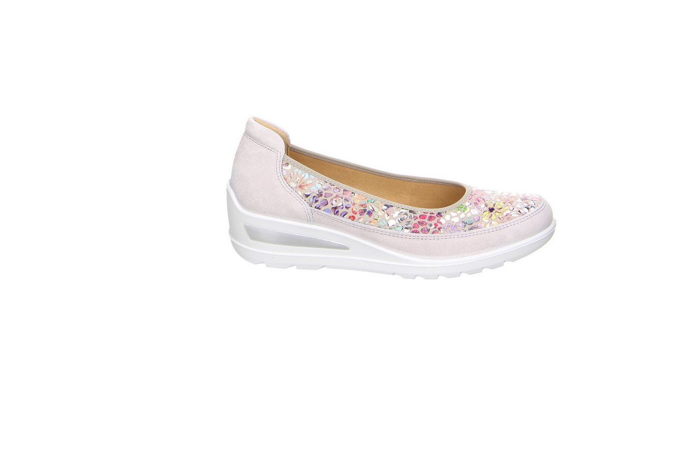 Ara Zürich Metallic, Glanzleder Comfort Slipper grau Slipper